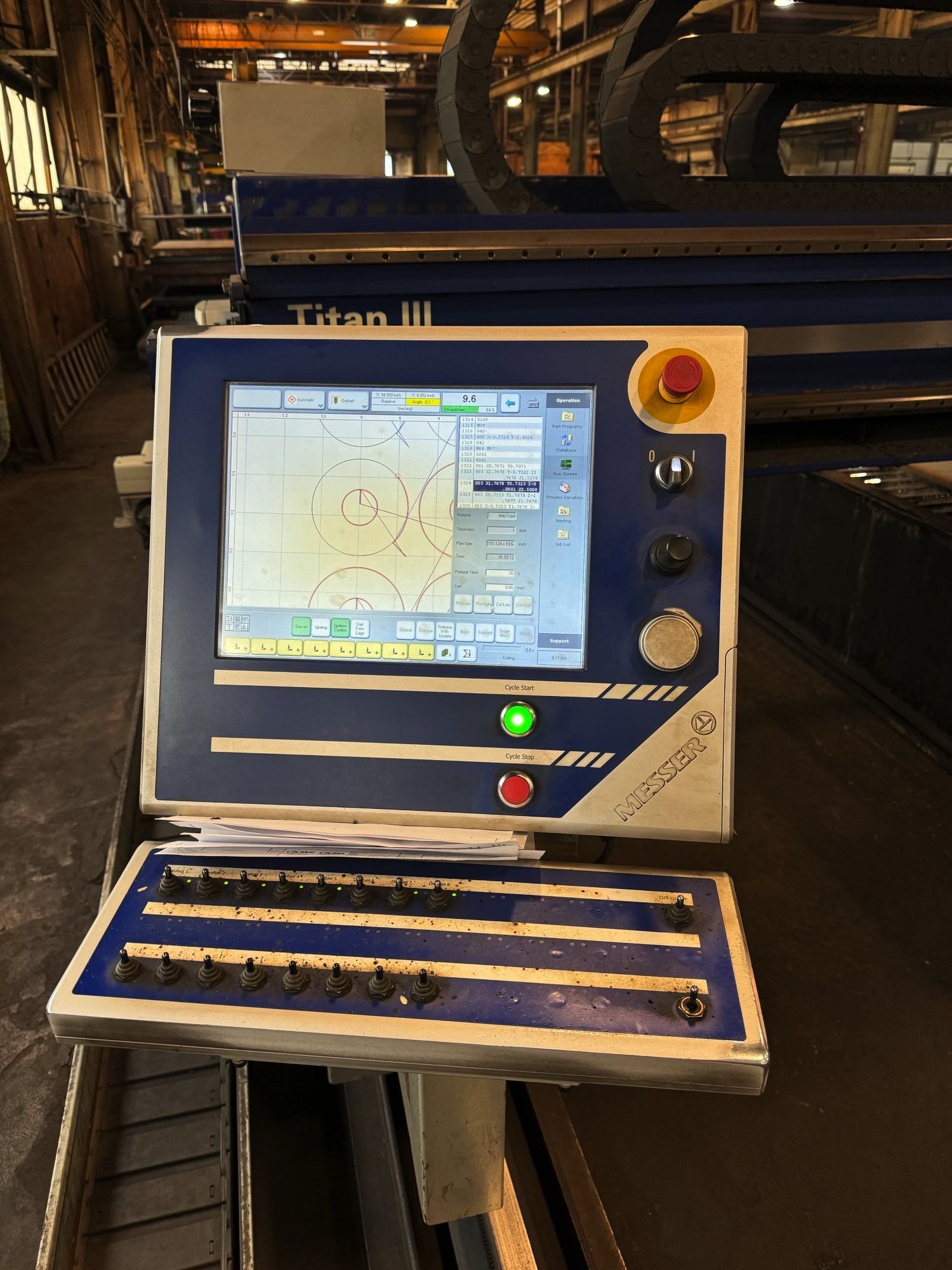 10' X 40'  2014  Messer Titan III 12/8L Oxygen Cutting System 